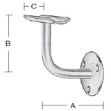 Gelænderholder 70x45mm