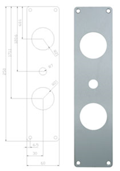 Lockit langskilt 1299 t/vrider slebet rustfrit