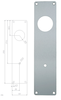 Lockit langskilt 1206 slebet rustfrit