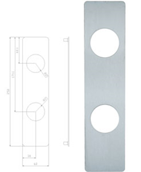 Lockit langskilt 1299 slebet rustfrit(DK)