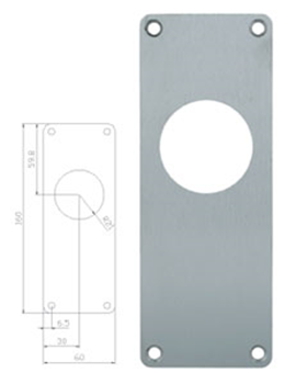 Lockit langskilt 1207 kort slebet rustfrit