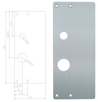 Lockit langskilt 1228 v slebet rustfrit