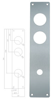 Lockit langskilt 1298 slebet rustfrit til Boda 518