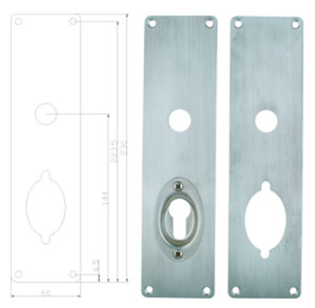 Lockit langskilt 1212 euro 92mm.slebet rustfrit