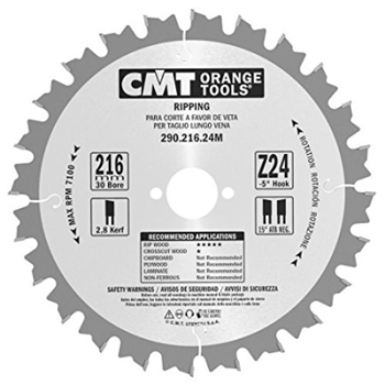 CMT rundsavklinge 216x2,8x30mm Z24 W NEG groft snit træ.