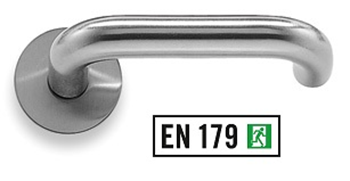 Randi dørgreb 1020.04AB U-form 19mm.m/roset.massiv(34-58mm)