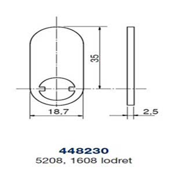 Ruko kamstykke 448230 t/5208-1608 lodret