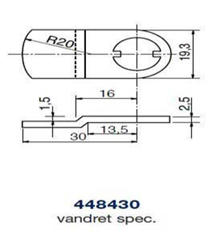 Ruko kamstykke 448430 vandret spec.