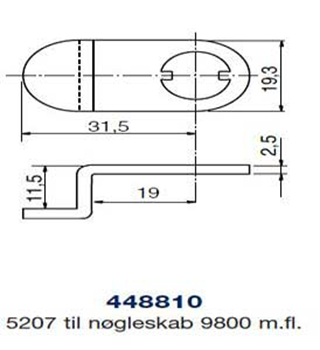 Ruko kamstykke 448810 t/5207-nøgleskab