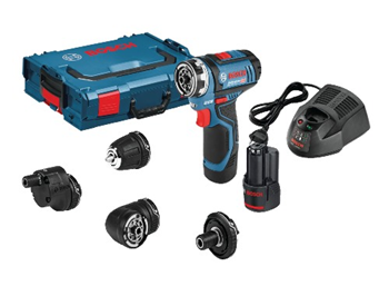 Bosch skruetrækker 12v m/2x2ah & 4 bor