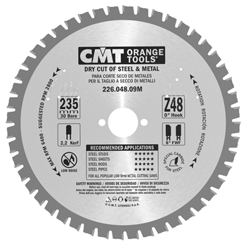 CMT rundsavklinge 235x2,2x30mm Z48 Dry Cut