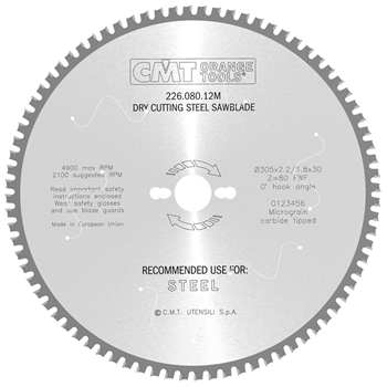 CMT rundsavklinge 305x2,2x25,4mm Z80 Dry Cut