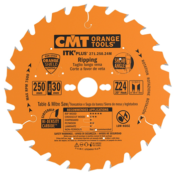 CMT rundsavklinge 250x2,4x30mm Z24 WB