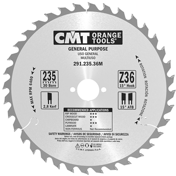 CMT rundsavklinge 235x2,8x30mm Z36 W