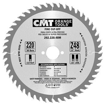 CMT rundsavklinge 225x2,8x30mm Z48 W