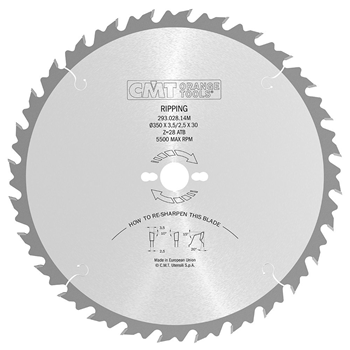 CMT rundsavklinge 350x3,5x30mm Z28 WB