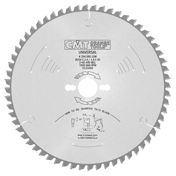 CMT rundsavklinge 254x2,4x30mm Z60 W NEG