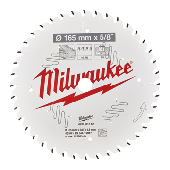 Milwaukee rundsavklinge 165x15,87x1,6mm Z40