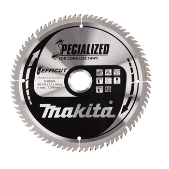 Makita klinge tct 216x1,5x30mm 80t effic